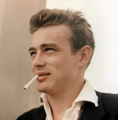 Cigarette in mouth james dean style icon