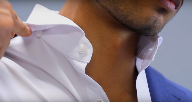 How to Keep Your Dress Shirt Collars Looking Crisp: hidden buttons