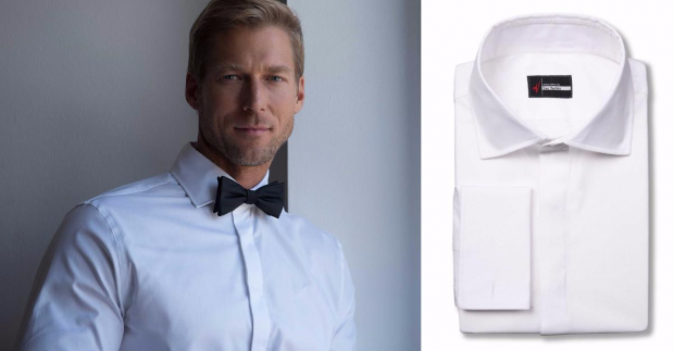 A Guide to Tuxedo Shirts And Styles: Plain front tuxedo dress shirt style
