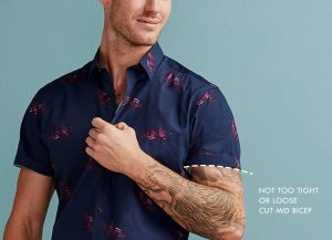 mens short sleeve dress shirt sleeve length