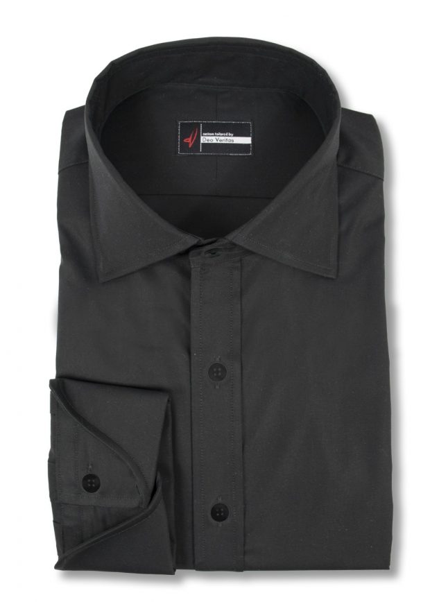 mens black dress shirt with cocktail cuffs