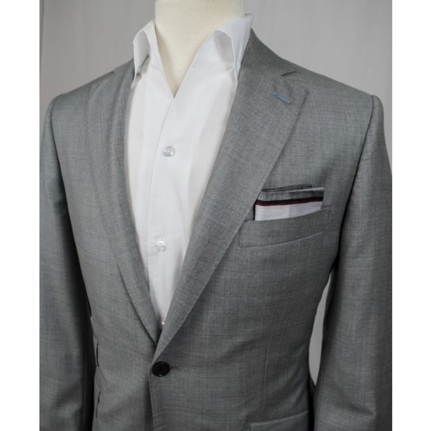 white mens linen shirt with blazer