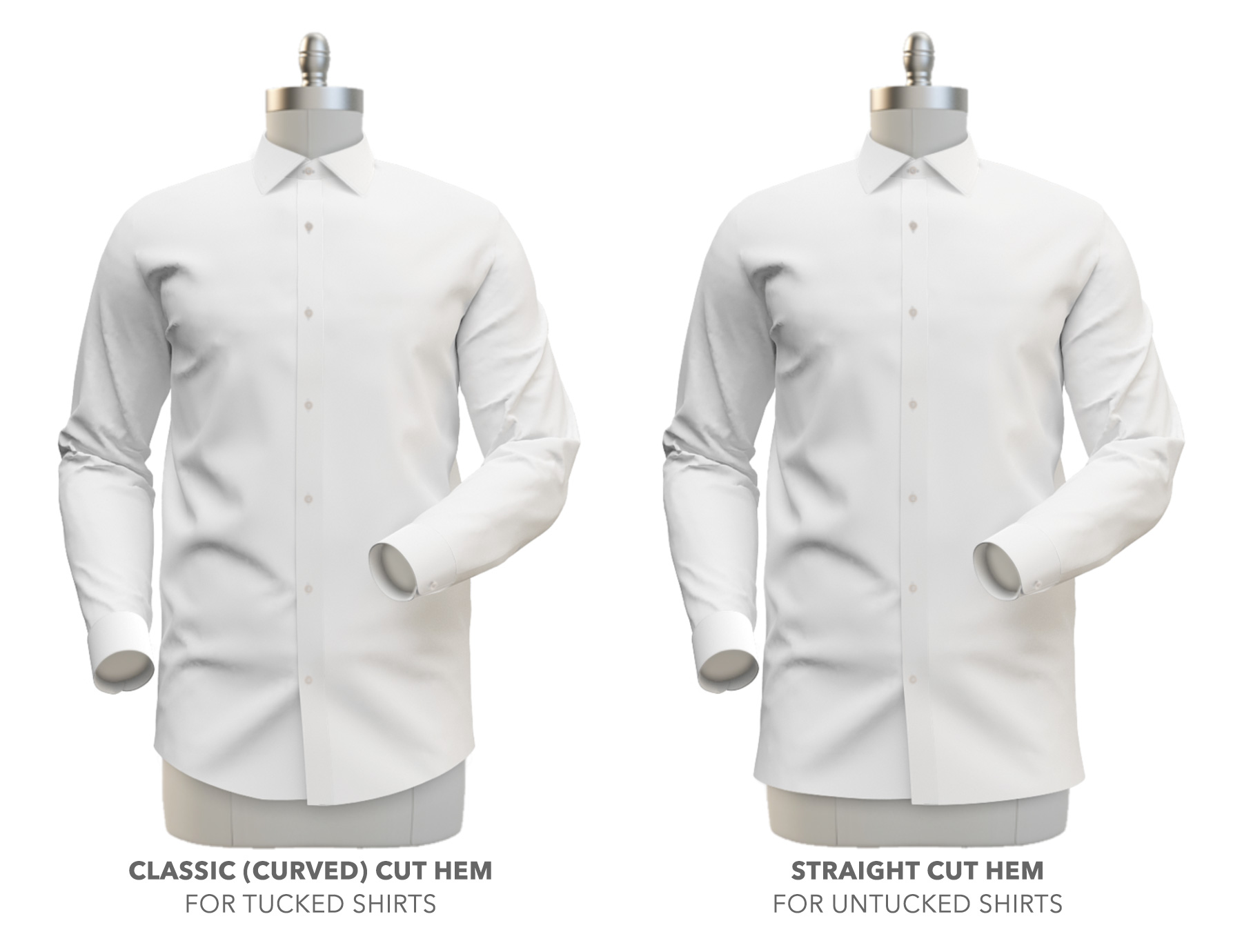 Untucked Vs. Tucked In — A Guide To Dress Shirt Length — UNFUSED, Deo  Veritas' Online Journal