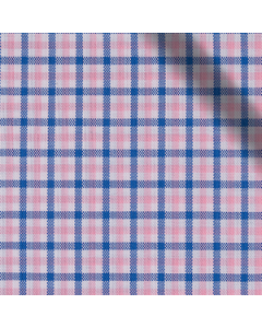 Cornwall Pink & Blue Grid - Non Iron