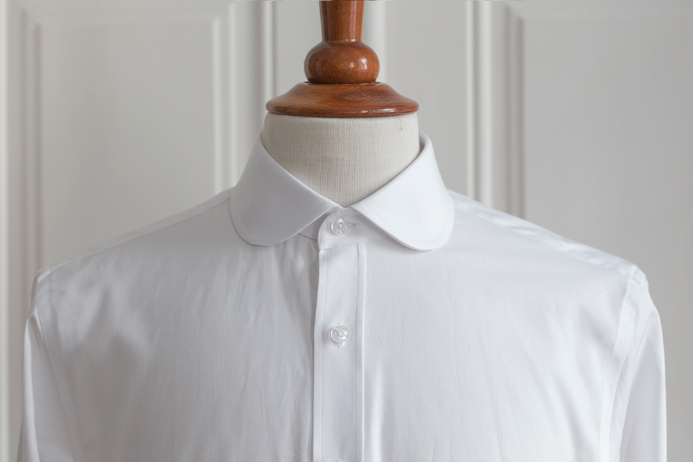 white club collar dress shirt